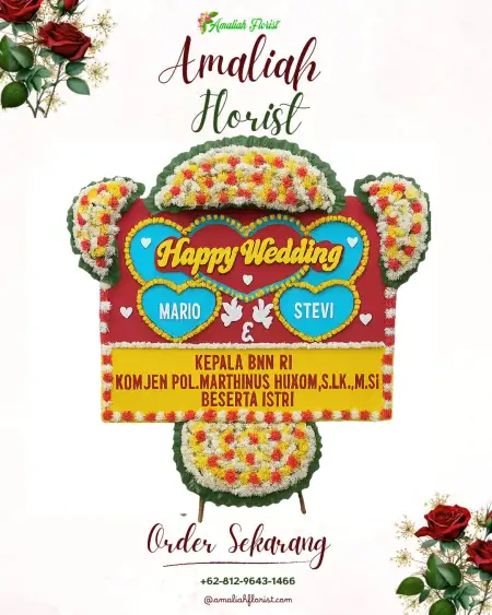 Papan Bunga Pernikahan Pulongrambe